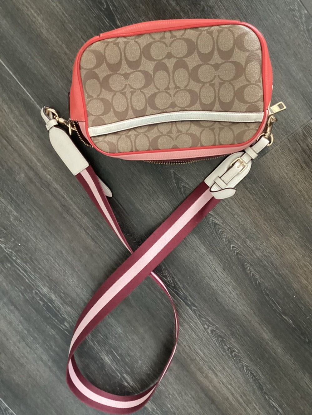 Coach multicolored LOVE Signature Canvas Crossbody